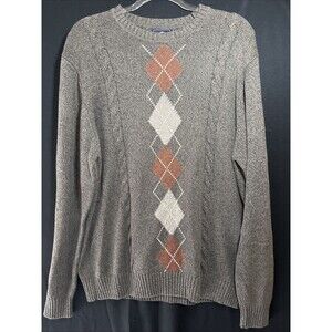 Men's Dockers Brown Knitted Sweater - Size L Men’s Cotton Fall